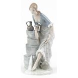 Large Nao figurine of a water carrier, 34cm high : For further information on this lot please