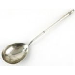 Russian silver presentation spoon, with engraved bowl, impressed marks, 21cm in length, 64.6g :