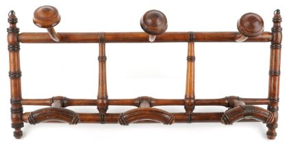 Aesthetic hardwood adjustable coat rack, 62cm wide : For further information on this lot please