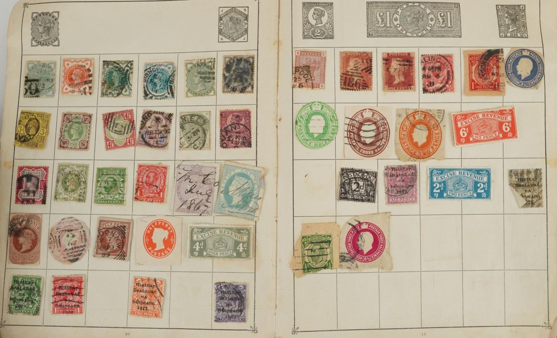 Collection of antique and later British and world stamps predominantly arranged in albums and - Bild 2 aus 11