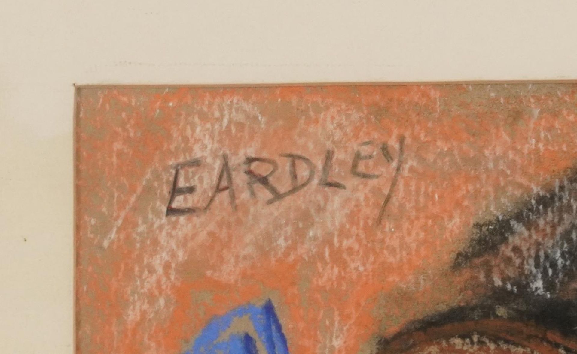 Circle of Joan Eardley - Sunday Best, pastel, mounted, framed and glazed, 44.5cm x 32.5cm - Bild 3 aus 5