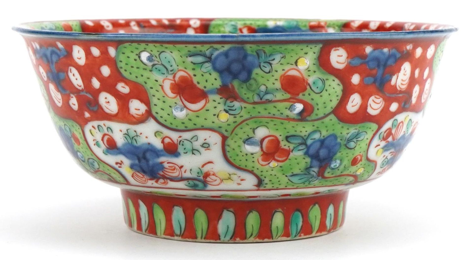 Chinese doucai porcelain bowl hand painted with flowers, 16.5cm in diameter : For further - Image 4 of 7