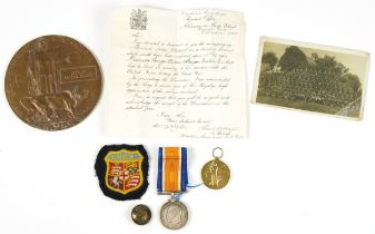 British military World War I medal group relating to George Victor Sharpe including World War I pair