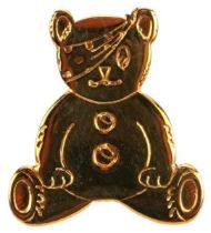 14ct gold BBC Children in Need Pudsey Bear tie tack with box, 1.5cm high, 1.2g : For further
