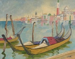 Venice, Irish school oil on canvas, framed, 49cm x 39.5cm excluding the frame : For further