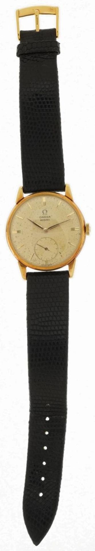 Omega, gentlemen's 18ct gold Omega Meister manual wristwatch, the movement numbered 17034966, 35mm - Image 2 of 4