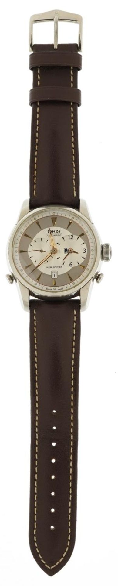 Oris, gentlemen's stainless steel Oris Worldtimer automatic wristwatch, model 7581, the case 42mm in - Bild 2 aus 5