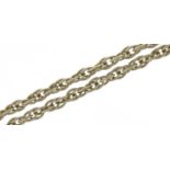 Silver chain link necklace, 44cm in length, 2.0g : For further information on this lot please