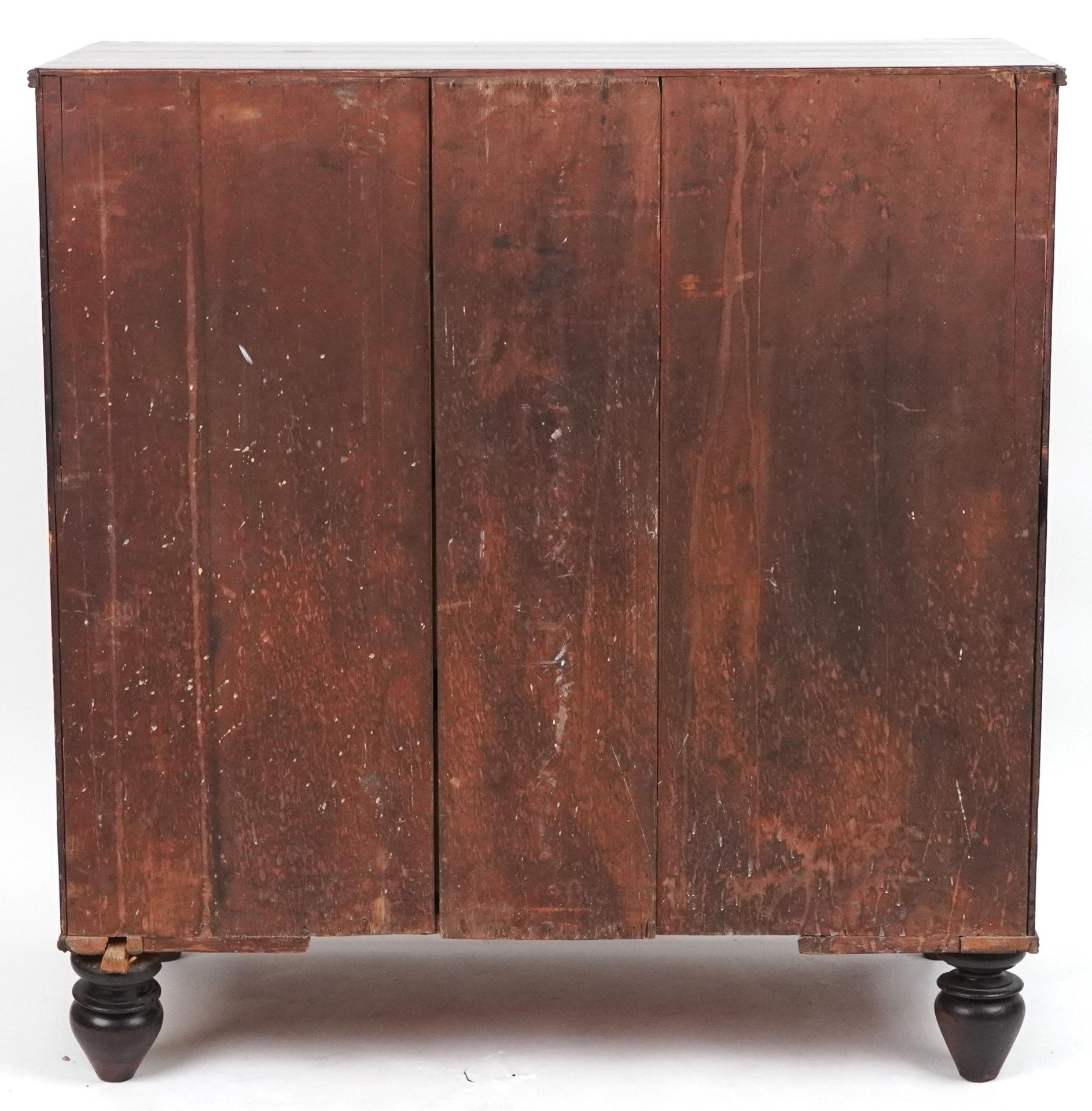 Victorian mahogany five drawer chest, 106cm H x 100cm W x 50cm D : For further information on this - Image 4 of 4