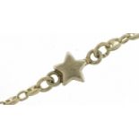 Silver gucci and star link bracelet, 18cm in length, 4.7g : For further information on this lot