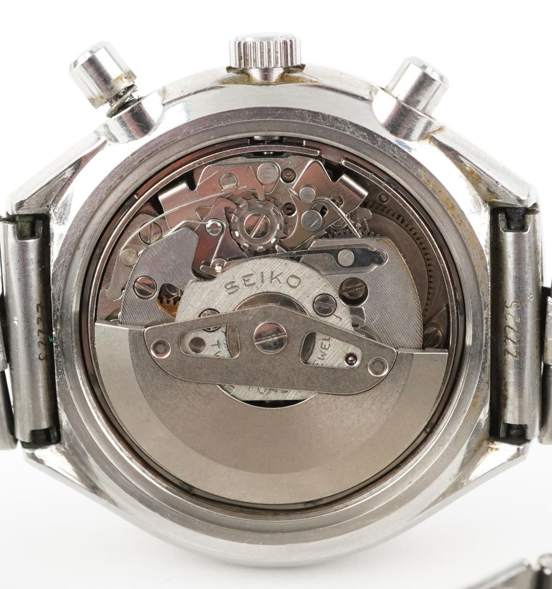 Seiko, gentlemen's 1970s Seiko chronograph automatic 6138-8030 wristwatch with day/date aperture, - Bild 6 aus 8