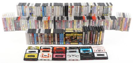 Large collection of vintage Commodore 64 and Spectrum games, mostly with cases, including She