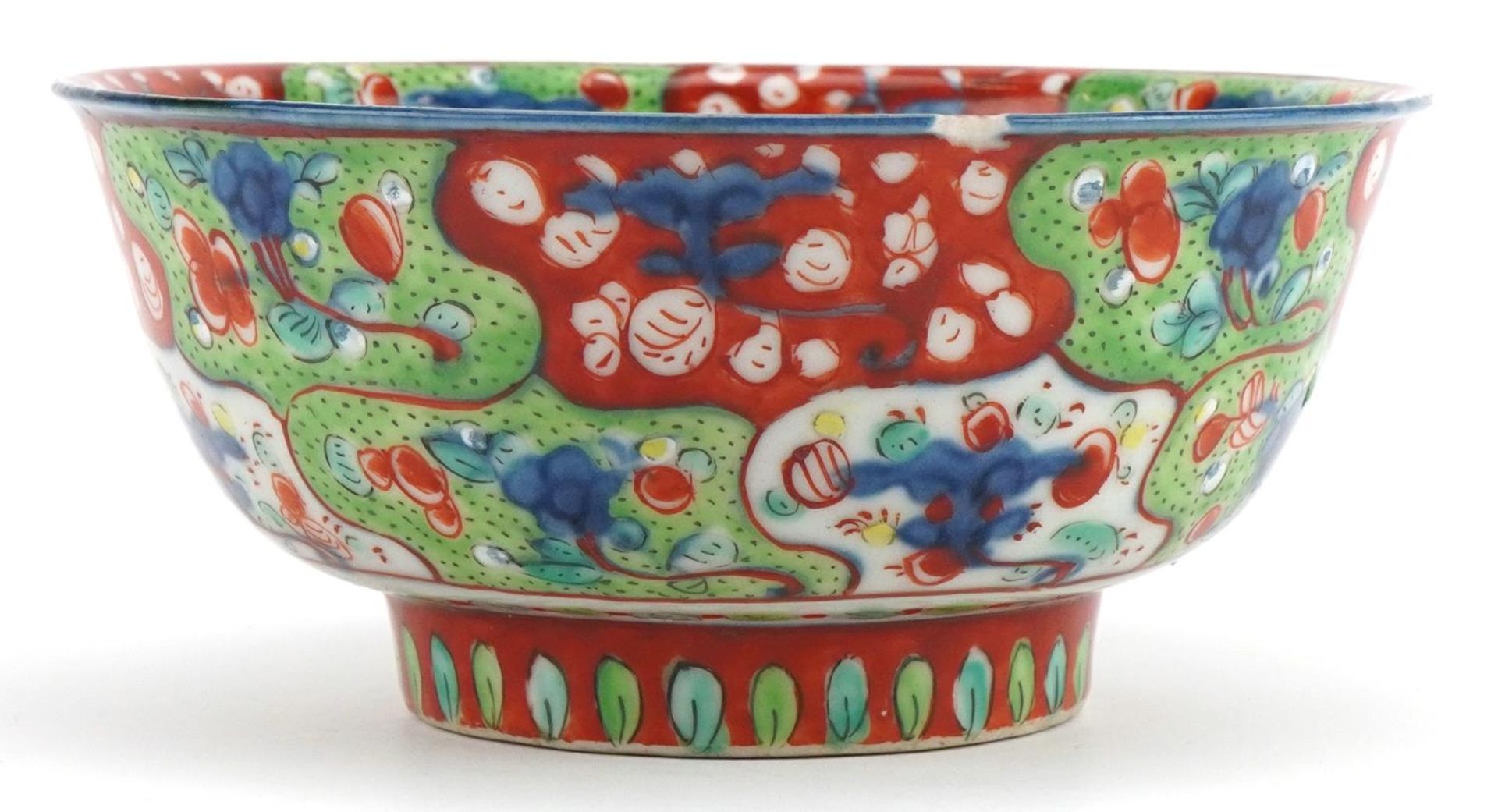 Chinese doucai porcelain bowl hand painted with flowers, 16.5cm in diameter : For further - Image 2 of 7