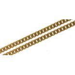 9ct gold curb link necklace, 50cm in length, 2.9g : For further information on this lot please visit