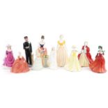 Ten collectable figures and figurines including Royal Doulton Ritz Bellboy and Royal Doulton