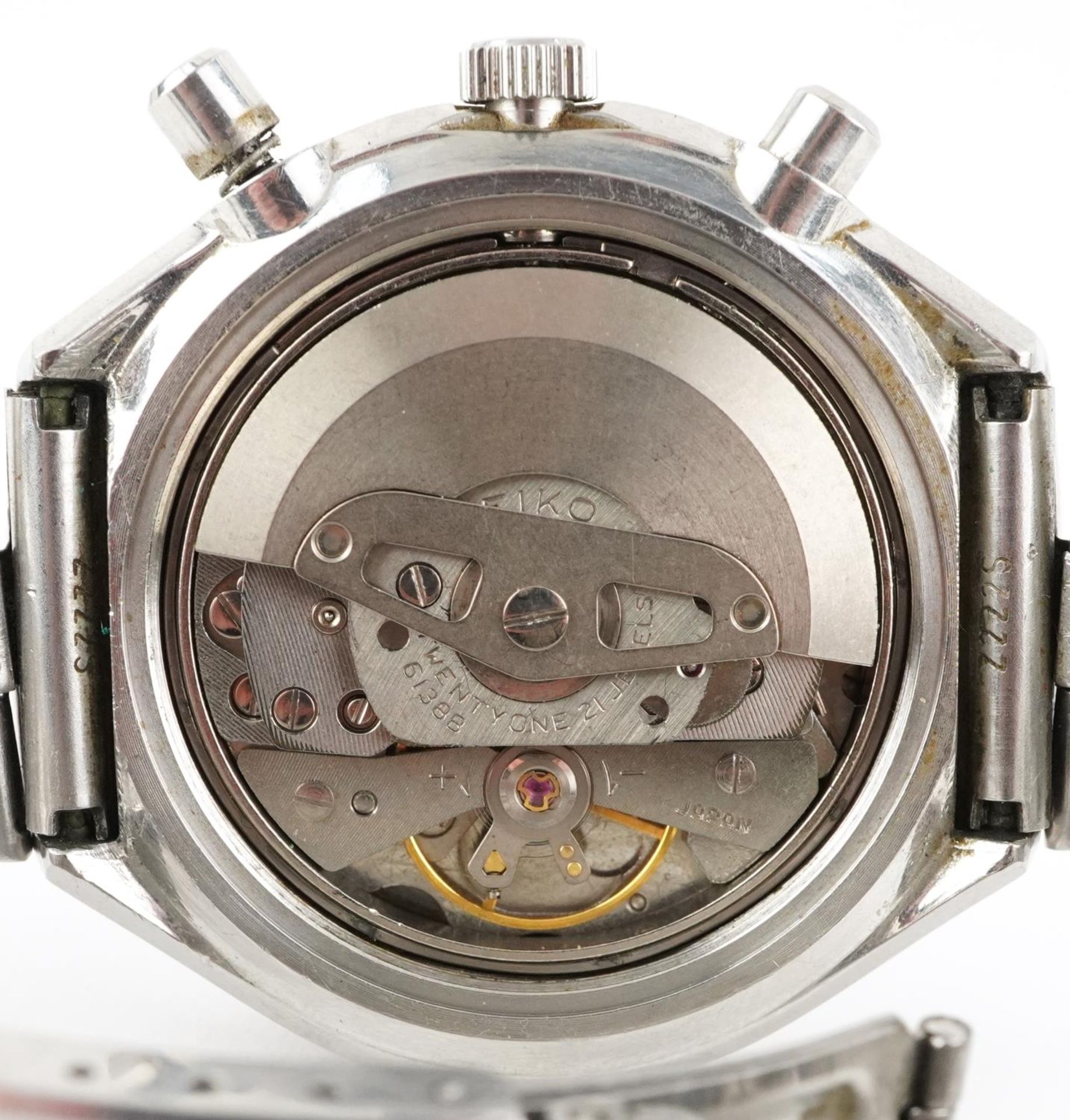 Seiko, gentlemen's 1970s Seiko chronograph automatic 6138-8030 wristwatch with day/date aperture, - Bild 7 aus 8