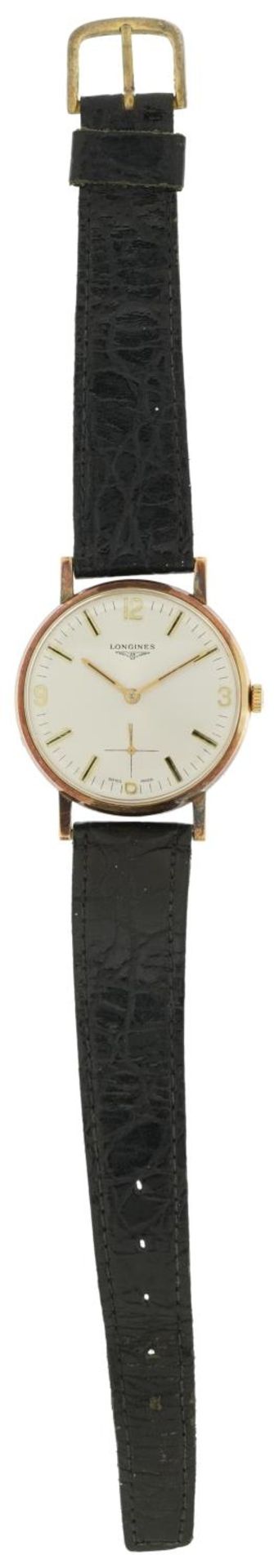 Longines, gentlemen's 9ct gold manual wristwatch, the movement numbered 51724969, 35mm in - Image 2 of 6