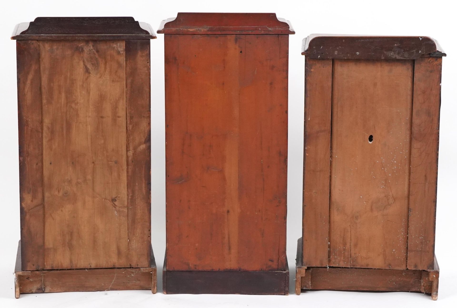 Three Victorian mahogany pot cupboards, the largest 76cm high : For further information on this - Image 4 of 4