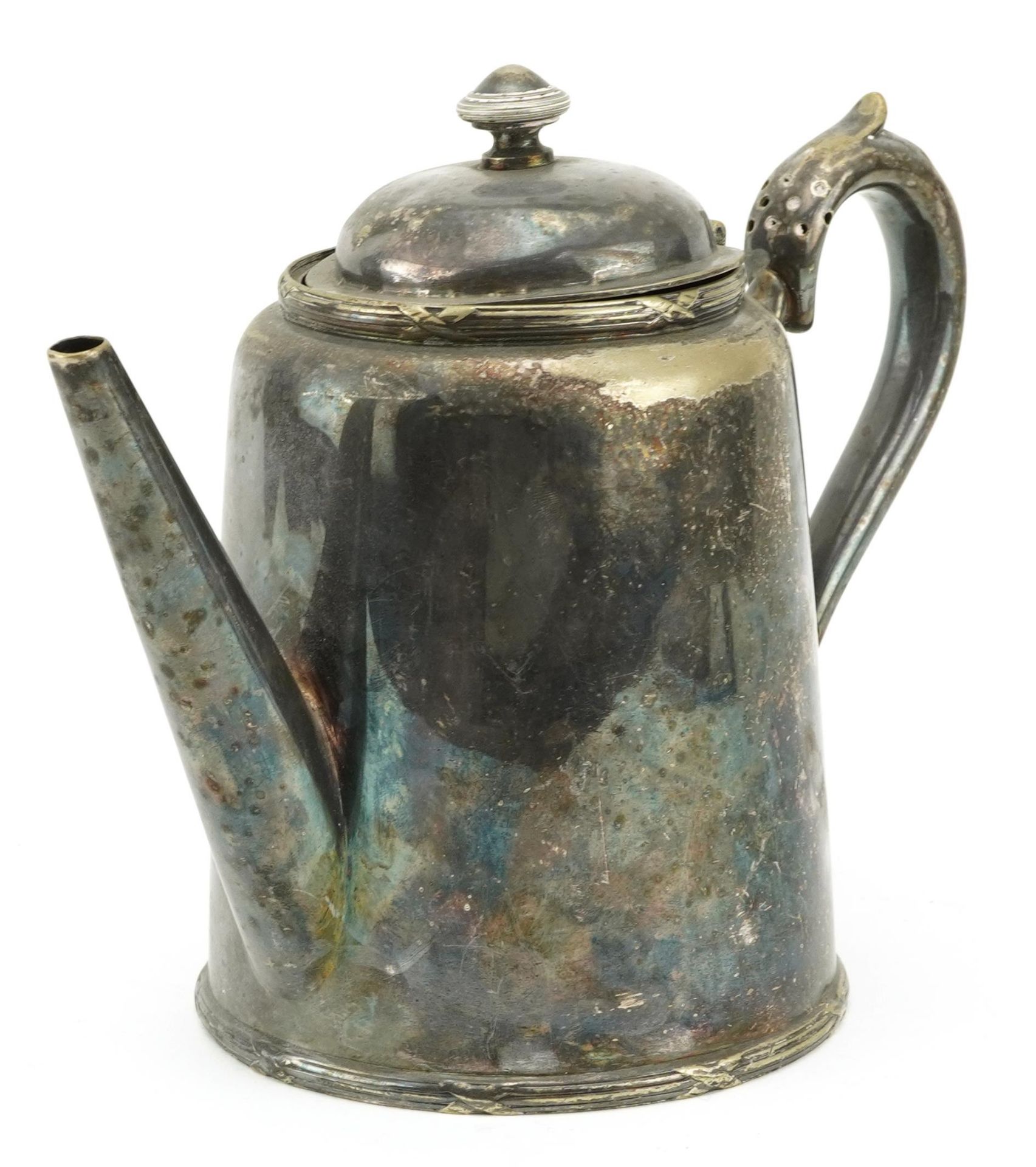 Advertising interest The New Gallery silver plated hot water pot by Walker & Hall, 19cm high : For - Image 4 of 5