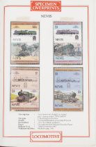 Collection of railway specimen stamps arranged in an album : For further information on this lot