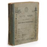 Early 20th century notebook for Recognised Scout Officers training camps relating to William Russell