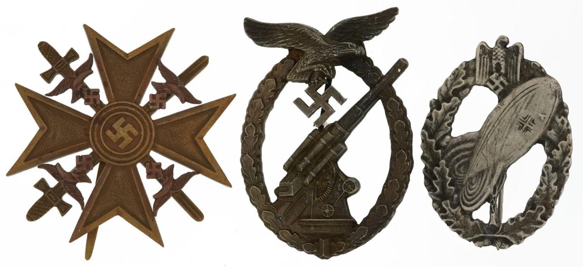 Three German military interest badges including Assault : For further information on this lot please