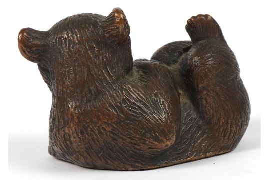 German patinated bronze bear impressed 189 Geschutzt Depose to the base, 9.5cm in length : For - Image 2 of 4