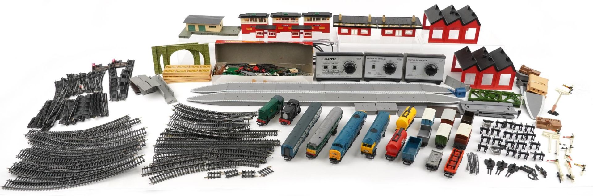 Hornby OO gauge model railway including locomotives and accessories : For further information on