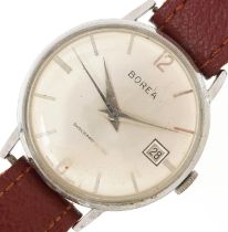 Borea, gentlemen's manual wristwatch with date aperture, the movement numbered 8800, 34mm in