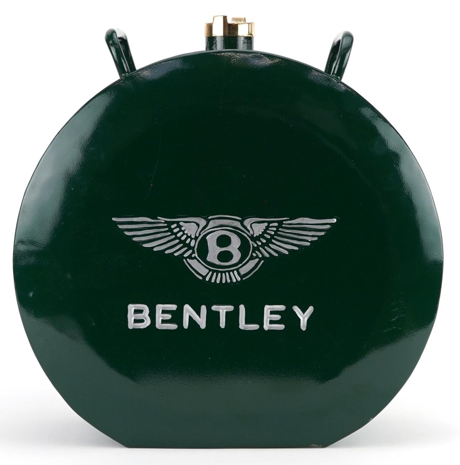 Automobilia interest hand painted Bentley design fuel can, 35.5cm high : For further information - Image 3 of 4