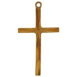 9ct gold engine turned cross pendant, 2.7cm high, 1.3g : For further information on this lot