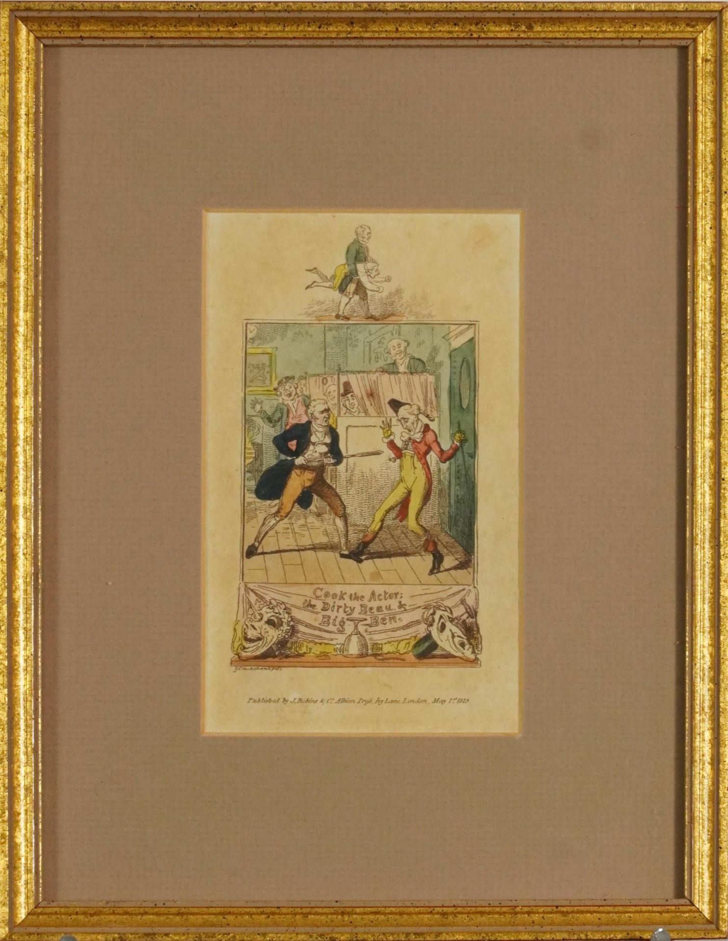 After G Cruikshank - Daniel Lambert and the Dancing Bears and Cook the Actor, pair of early 19th - Image 7 of 9