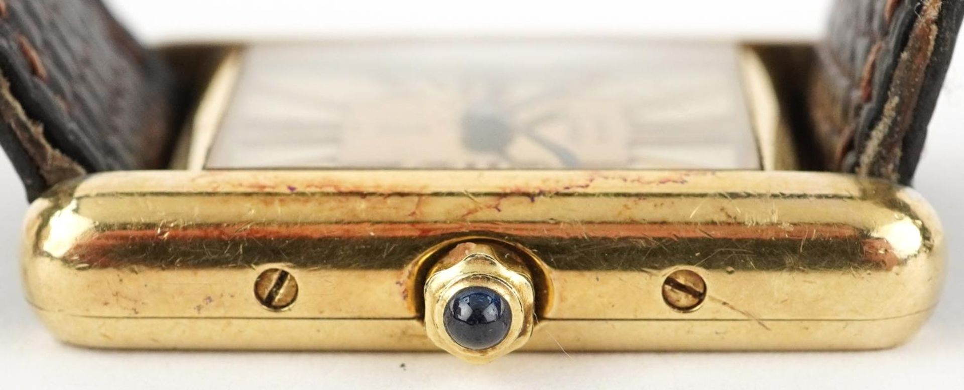 Cartier, ladies Must de Cartier silver gilt wristwatch with box and paperwork, 20mm wide : For - Image 6 of 7