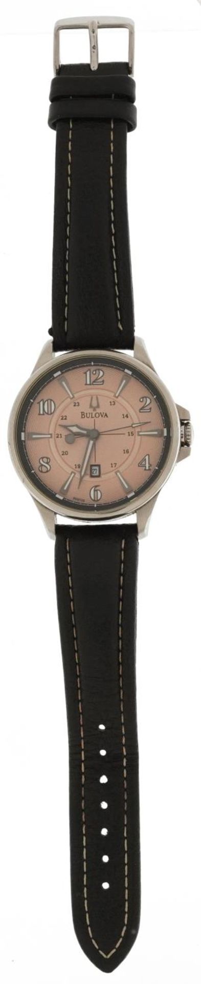 Bulova, gentlemen's stainless steel dress watch, the case numbered 1137131, 44mm in diameter : For - Image 2 of 6