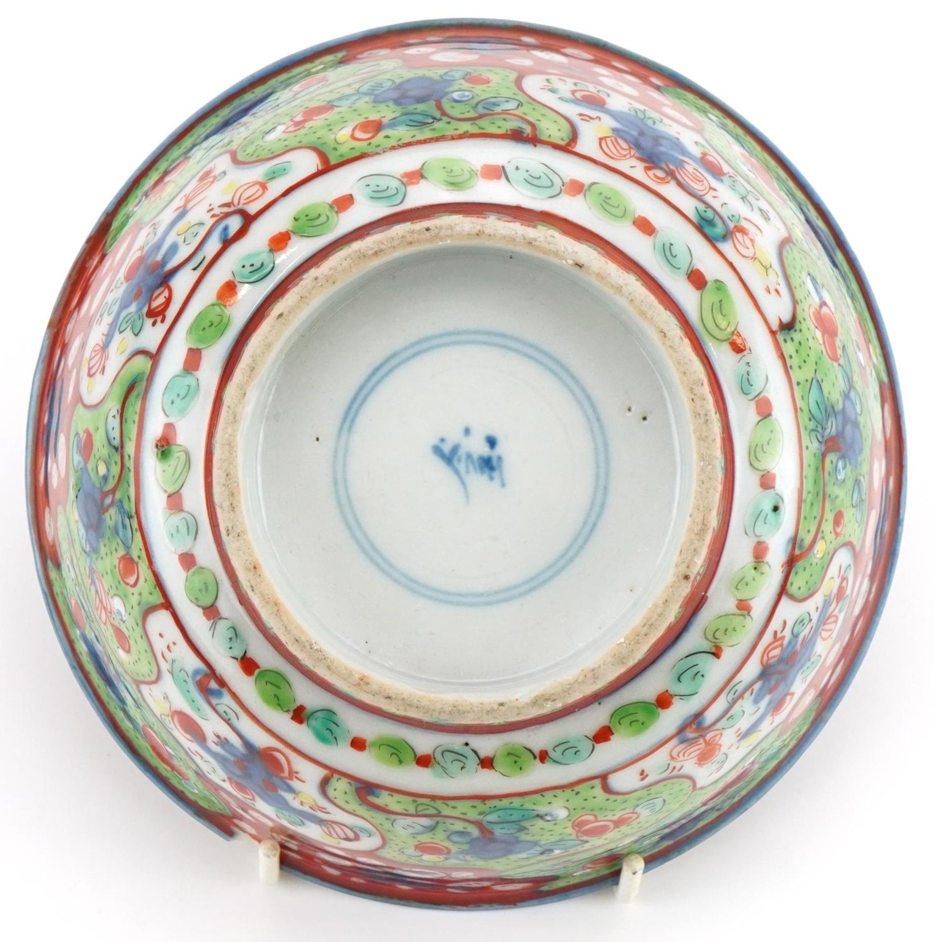 Chinese doucai porcelain bowl hand painted with flowers, 16.5cm in diameter : For further - Image 6 of 7