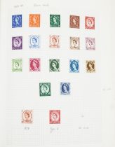 Collection of mint and used Great Britain stamps arranged in three albums : For further