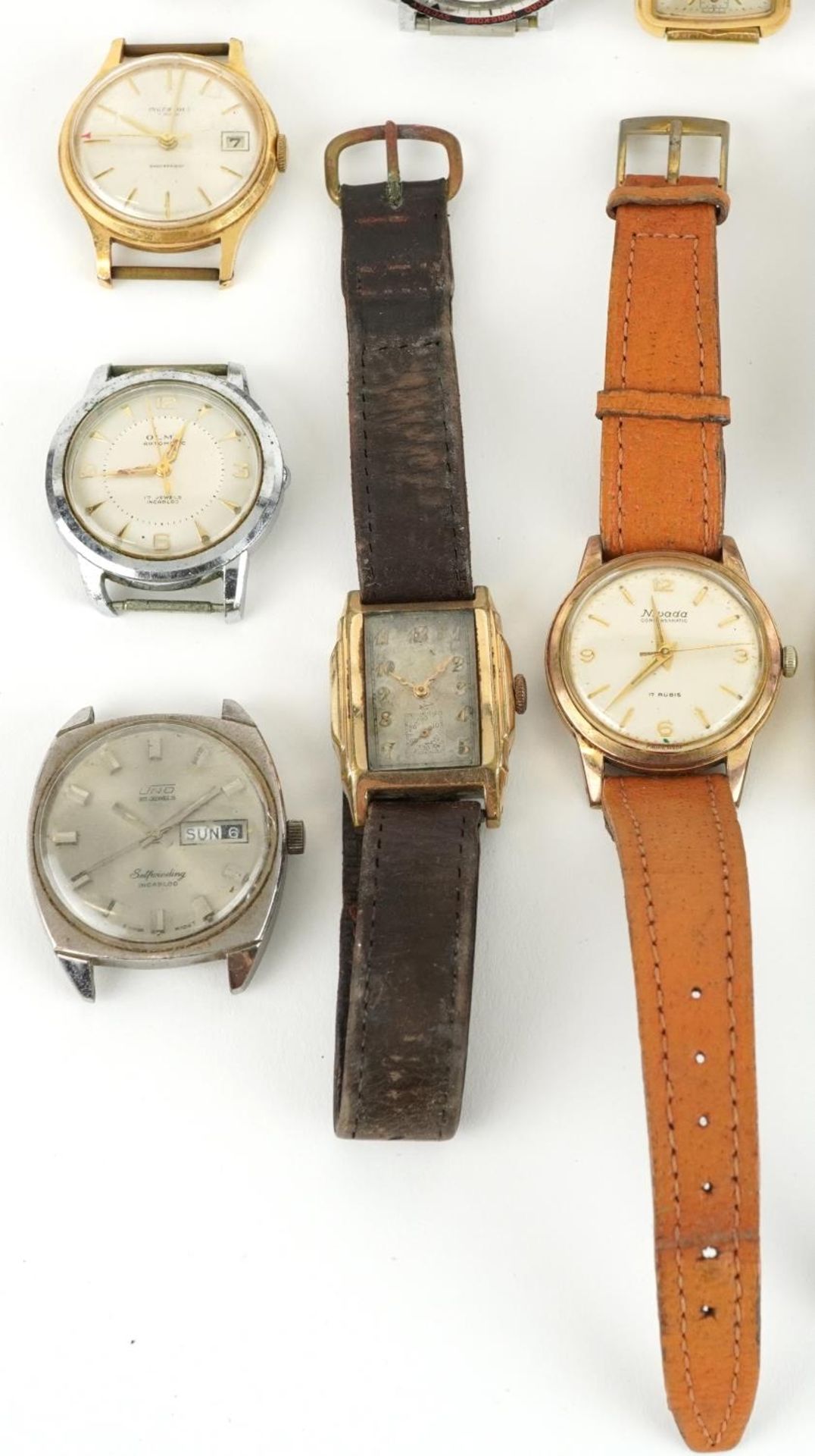Fourteen vintage gentlemen's wristwatches and a watch movement including Hudson Seawatch, Smiths, - Image 3 of 4