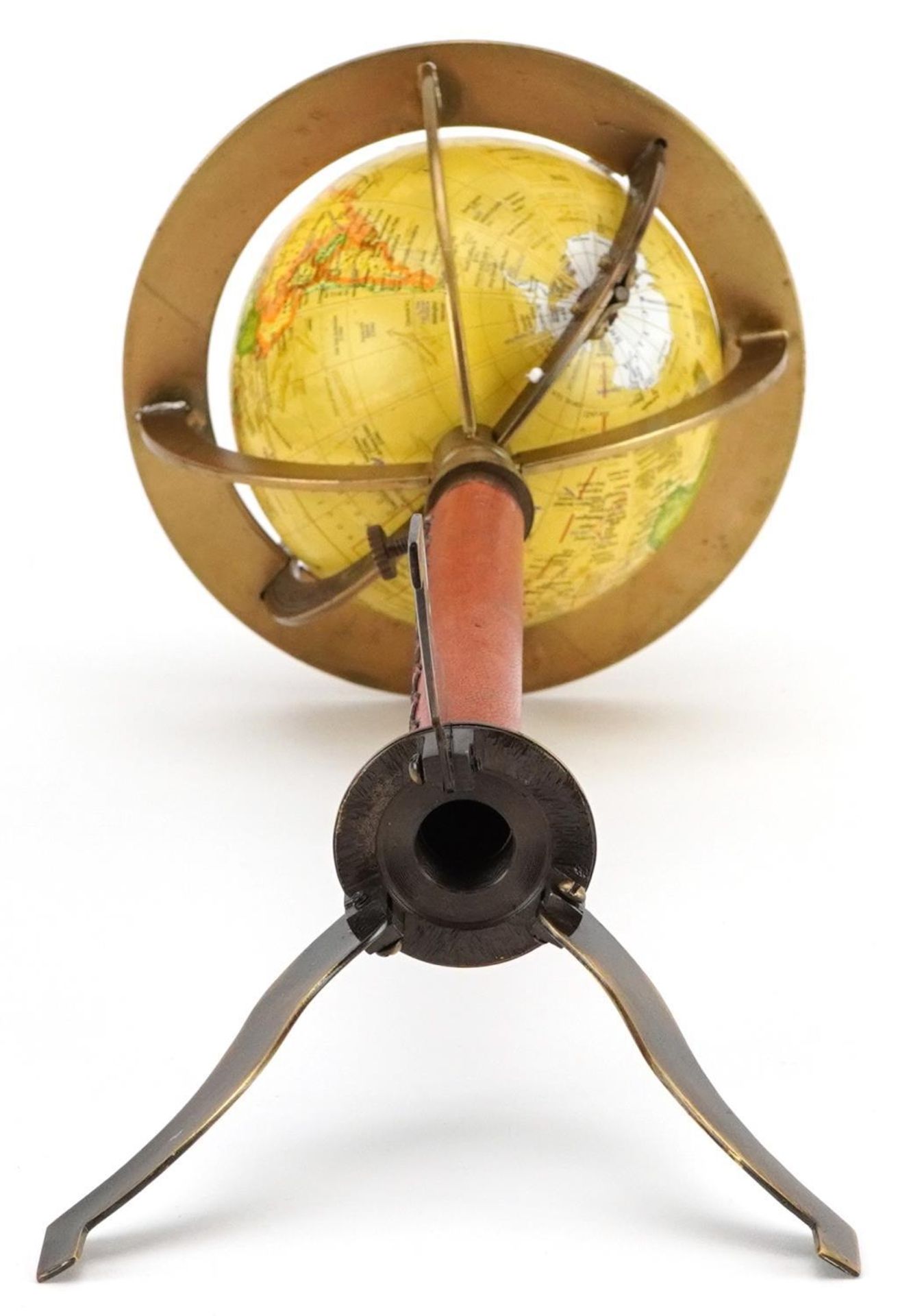 19th century style desk terrestrial globe with bronzed mounts, 40cm high : For further information - Bild 4 aus 4