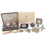 Sundry items including First Coinage of The British Virgin Islands proof set minted at The