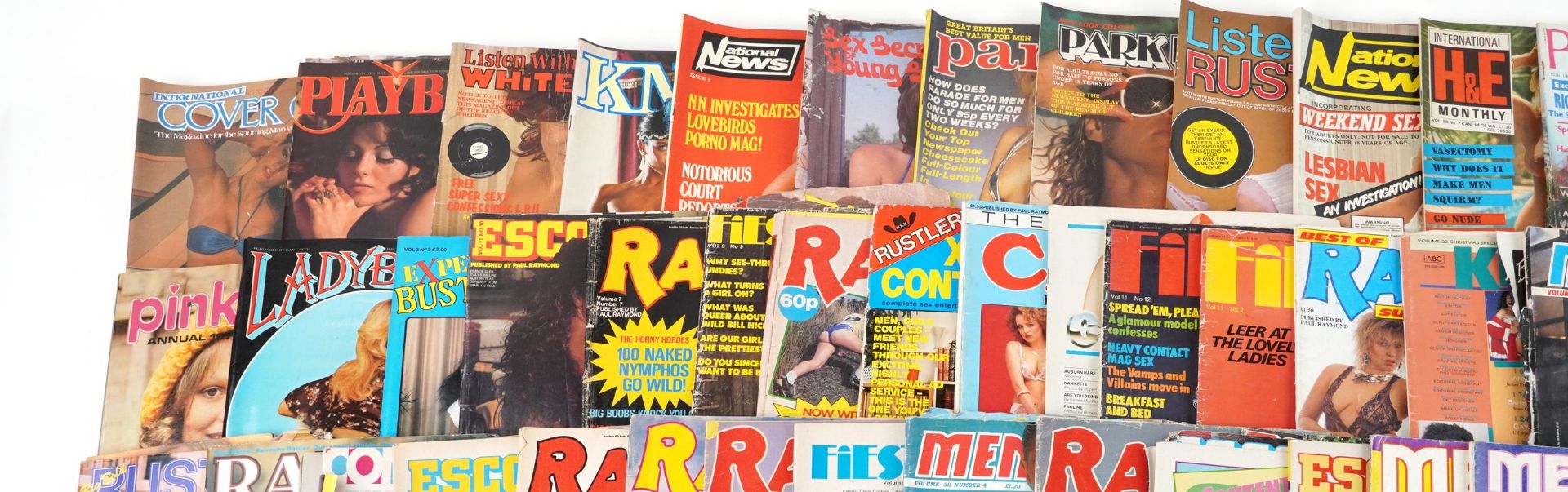 Large collection of erotic magazines including Mayfair, Playboy, Playgirl and International H & E - Bild 2 aus 5