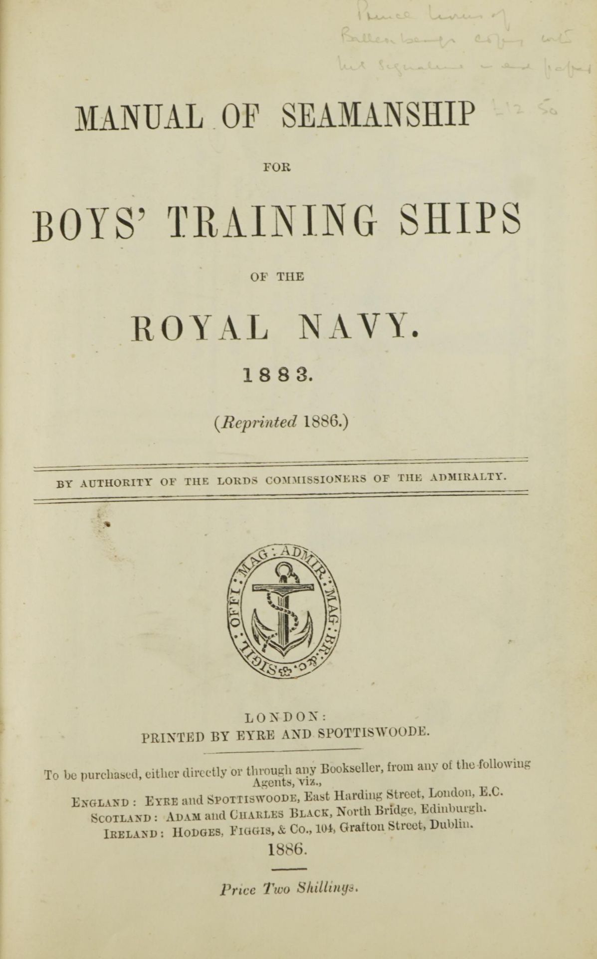 Two military and naval interest books comprising Manual of Seamanship for Boy's Training Ships of - Image 4 of 5