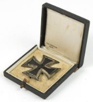 German military interest Iron Cross housed in a Paul Meybauer Berlin fitted case : For further