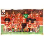 1980s sporting interest Liverpool Football Club poster signed in ink including Alan Hanson, Mark