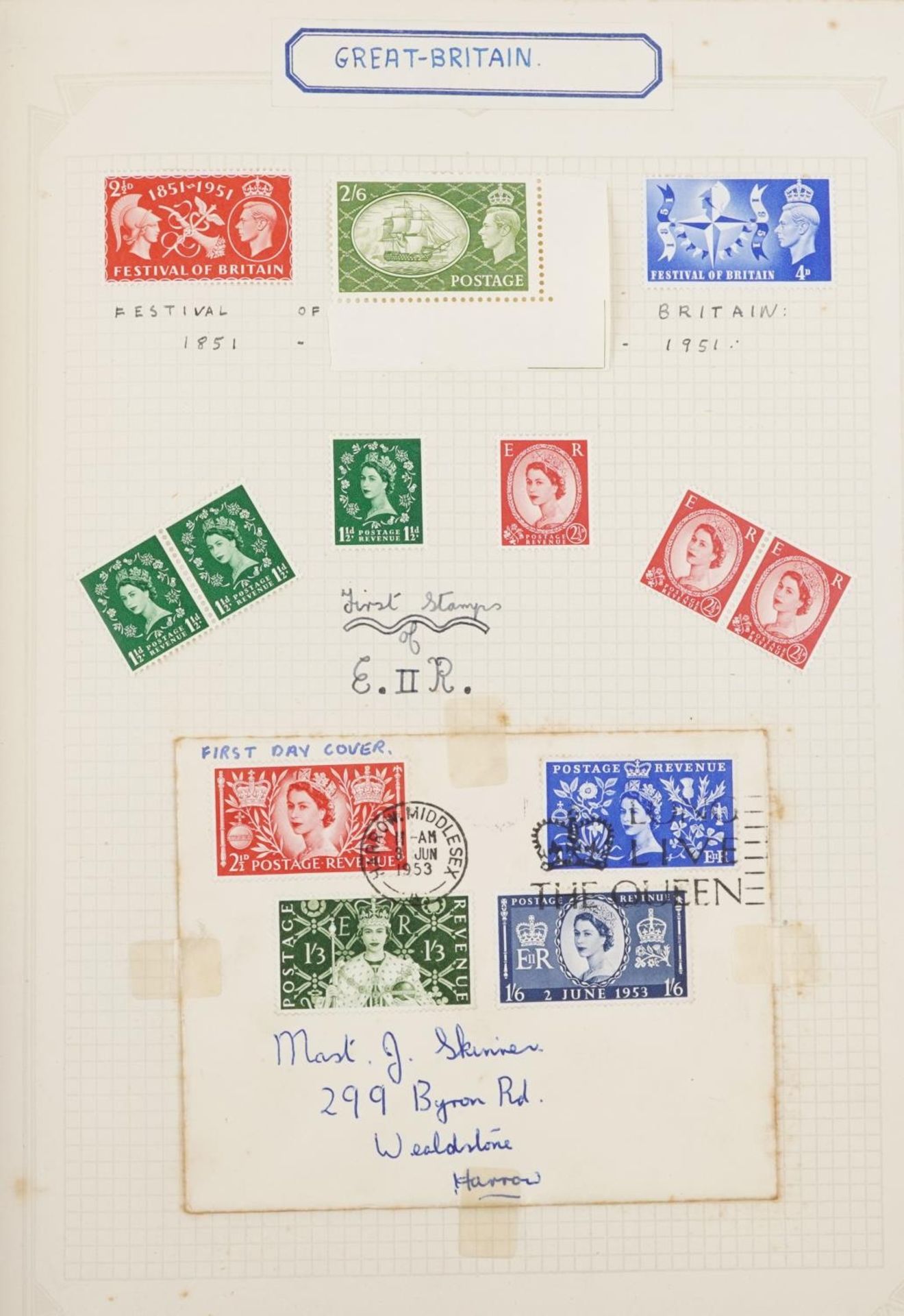 19th century and later British a world stamps, predominantly arranged in albums, including Penny - Bild 18 aus 19