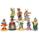 Eight Royal Doulton Bunnykins figures, six with certificates, comprising Wizard Bunnykins, Mystic