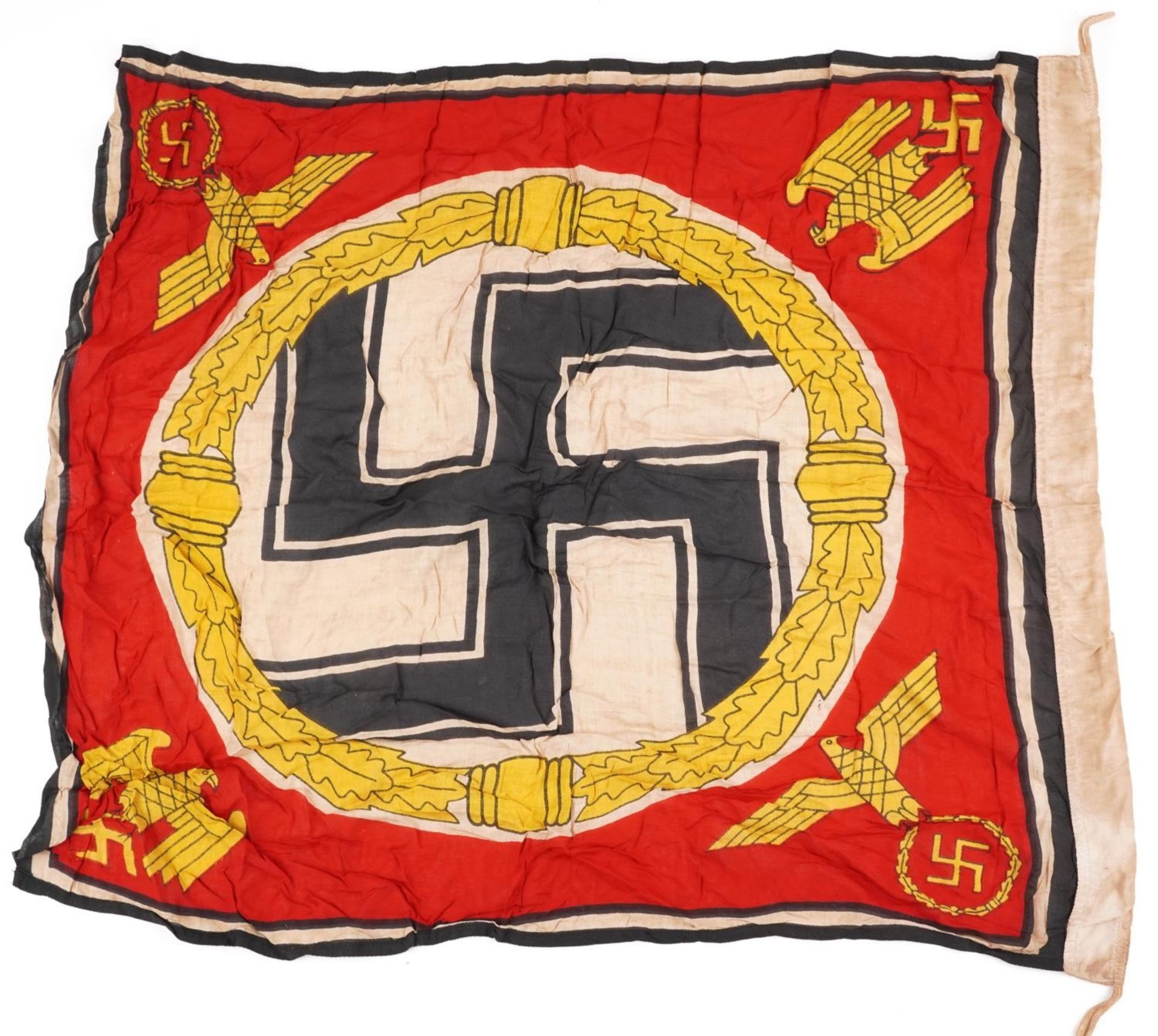 German military interest Fuhrer standard flag, 88cm x 73cm : For further information on this lot - Image 3 of 3