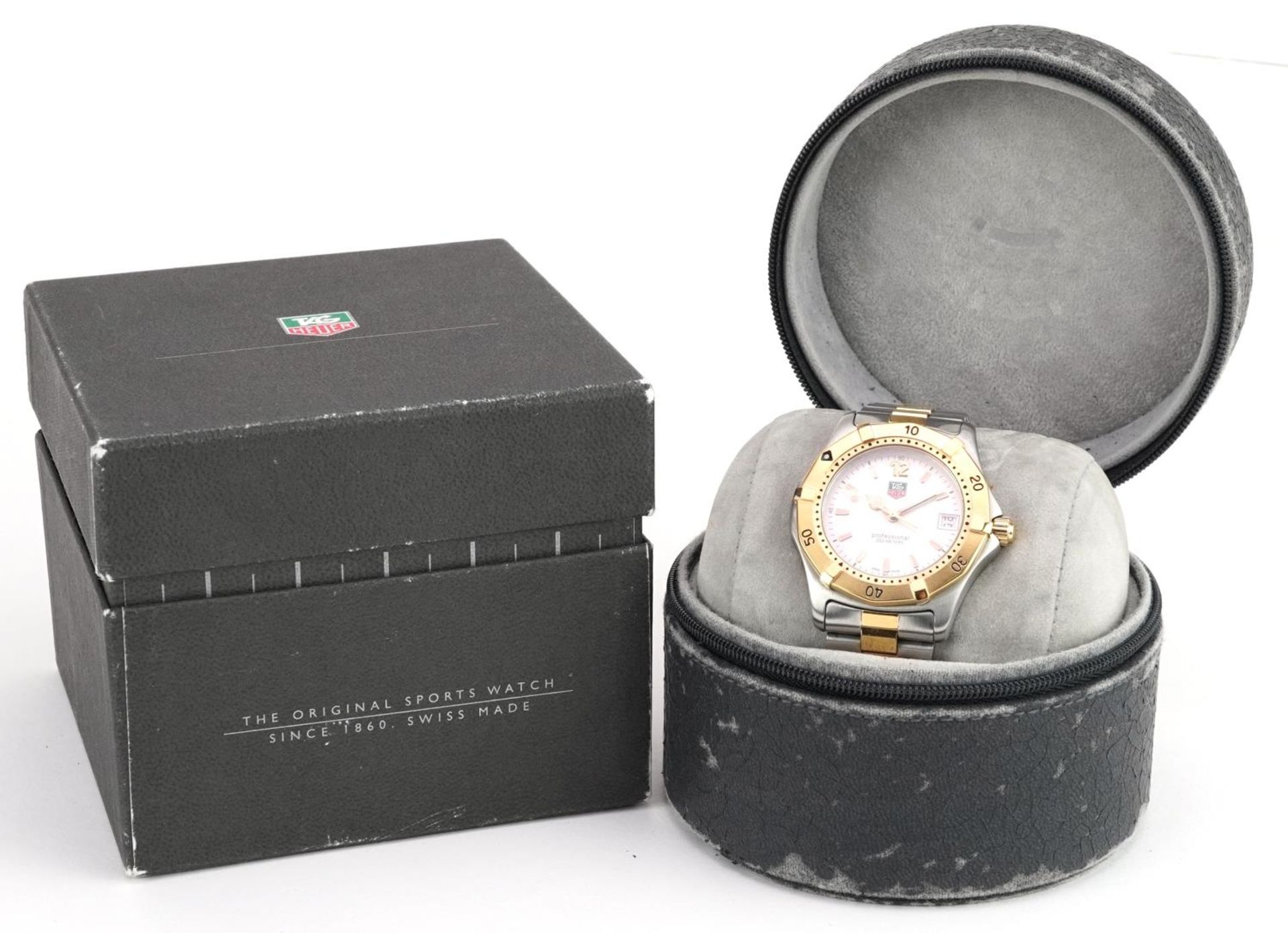 Tag Heuer, gentlemen's Tag Heuer Professional wristwatch with box and paperwork, the case numbered - Image 5 of 5