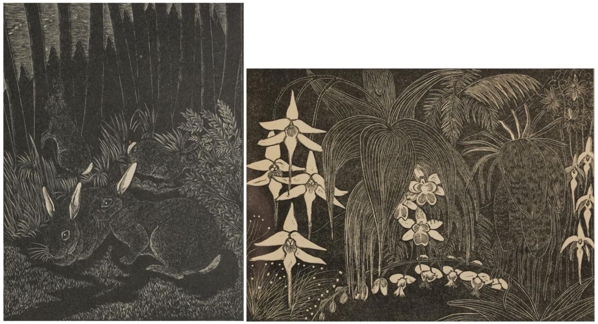 Eric F Daglish - Edge of the Wood and The Chapbook a Miscellany, two wood engravings, each with