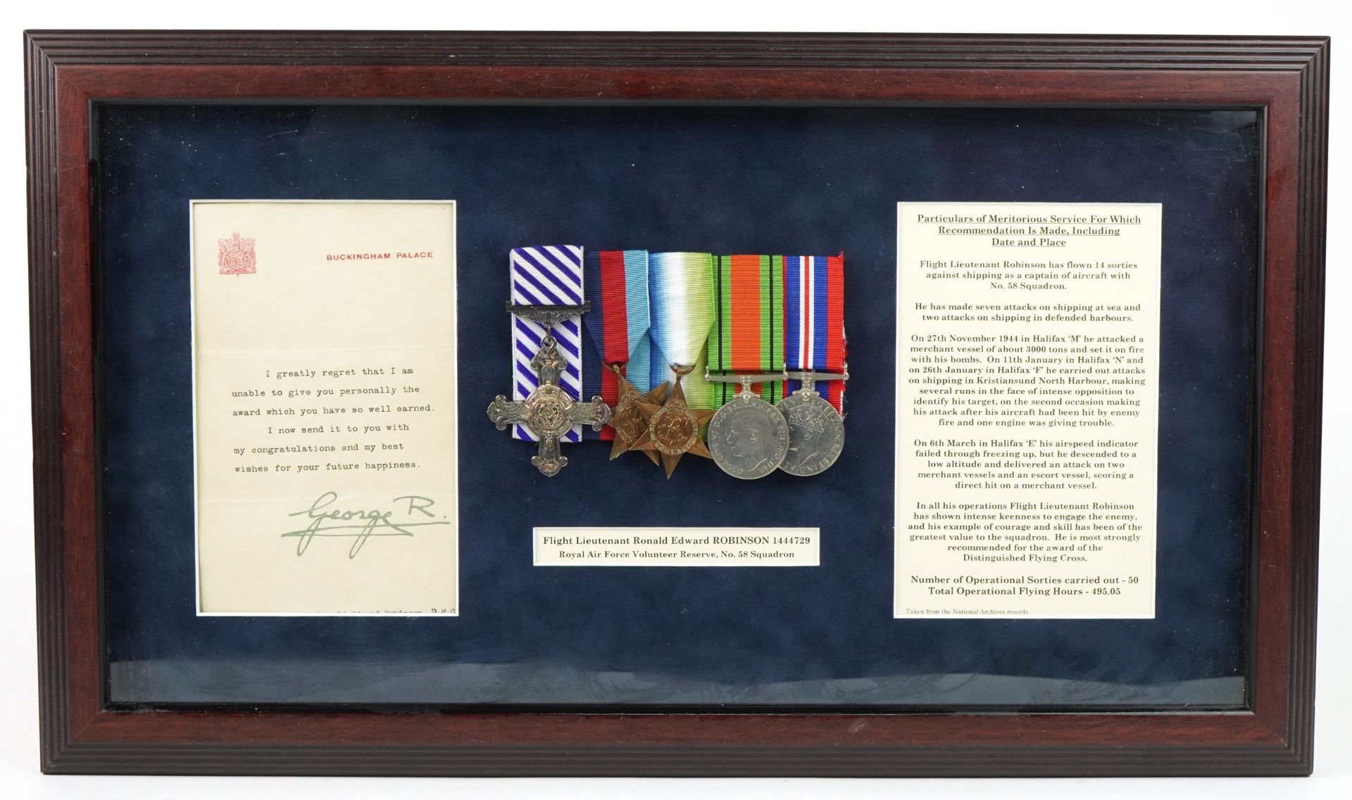 British military World War II and later five medal group relating to Flight Lieutenant Ronald Edward - Bild 2 aus 3