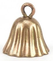 9ct gold bell charm, 9mm high, 0.4g : For further information on this lot please visit